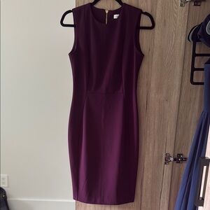 Calvin Klein Purple Sheath Sleeveless Dress